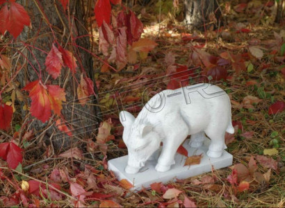 Garten Dekoration Wildschwein Terrasse Stein Figuren Figur Deko